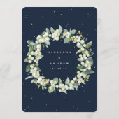 Menu Mariage de cours Dark Navy Snowberry+Eucalyptus 4 (Dos)