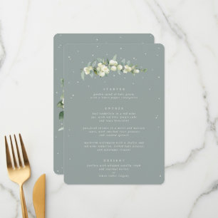 Menu Mariage de cours Seafoam Snowberry+Eucalyptus 3