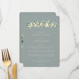 Menu Mariage de cours Seafoam Snowberry+Eucalyptus 4