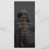 Menu Mariage de couverture photo Black Gold moderne (Devant)