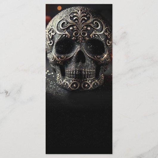 Menu Mariage de crâne de reflet de Parties scintil (Dos)