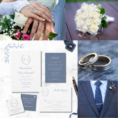 Menu Mariage de crête botanique romantique