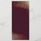 Menu Mariage de Crimson profond de nuit étoilé (Dos)