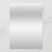 Menu Mariage de décoration en argent (Dos)