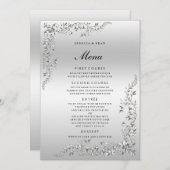 Menu Mariage de décoration en argent (Devant / Derrière)