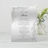 Menu Mariage de décoration en argent (Debout devant)