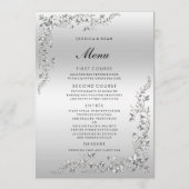 Menu Mariage de décoration en argent (Devant)