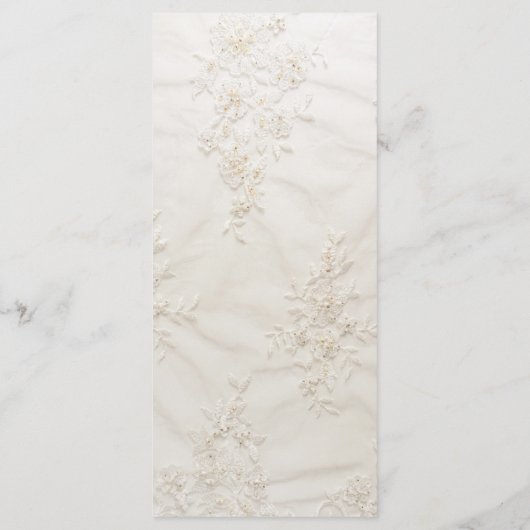 Menu Mariage de dentelle brodée (Dos)