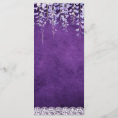 Menu Mariage de dentelle moderne violet (Dos)