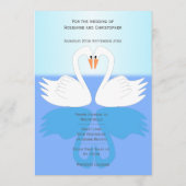Menu Mariage de design Swans (Dos)