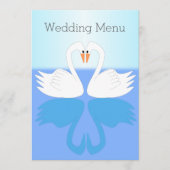 Menu Mariage de design Swans (Devant)