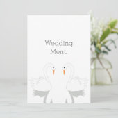 Menu Mariage de design Swans (Debout devant)