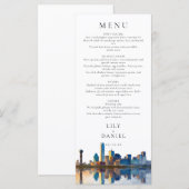 Menu Mariage de destination à Dallas avec vue sur la sk (Devant / Derrière)