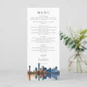 Menu Mariage de destination à Dallas avec vue sur la sk (Debout devant)