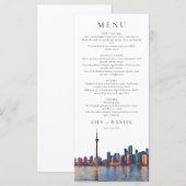 Menu Mariage de destination à Toronto avec vue sur la s (Devant / Derrière)