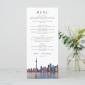 Menu Mariage de destination à Toronto avec vue sur la s (Debout devant)