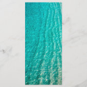 Menu Mariage de destination de plage d'été sur l'océan  (Dos)