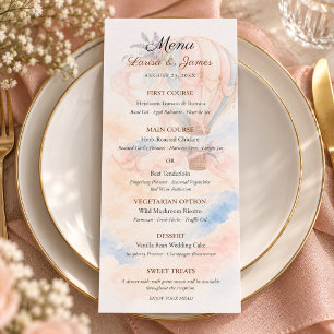Menu Mariage de destination romantique en montgolfière