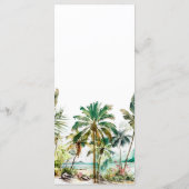 Menu Mariage de Destination sur une Plage Tropicale (Dos)