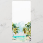 Menu Mariage de Destination sur une Plage Tropicale (Dos)