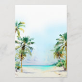 Menu Mariage de Destination sur une Plage Tropicale (Dos)
