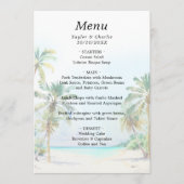 Menu Mariage de Destination sur une Plage Tropicale (Devant)