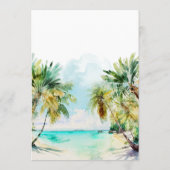 Menu Mariage de Destination sur une Plage Tropicale (Dos)