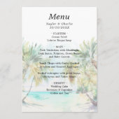 Menu Mariage de Destination sur une Plage Tropicale (Devant)