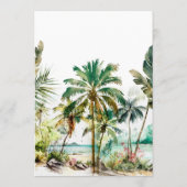 Menu Mariage de Destination sur une Plage Tropicale (Dos)