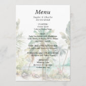 Menu Mariage de Destination sur une Plage Tropicale (Devant)