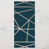 Menu Mariage de diamant géométrique rose Gold (Dos)