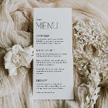 Menu Mariage de dîner minimaliste simple<br><div class="desc">Les cartes de menu simples et élégantes sont un moyen classique de fournir un look propre et sophistiqué qui complètera n'importe quel cadre de table. Restez chic avec ces cartes de menu simples et élégantes qui ne sortiront jamais du style. Pour plus de coordination, visitez notre collection Simple Modern Mariage...</div>
