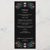 Menu Mariage de douche Fiesta Floral (Devant)