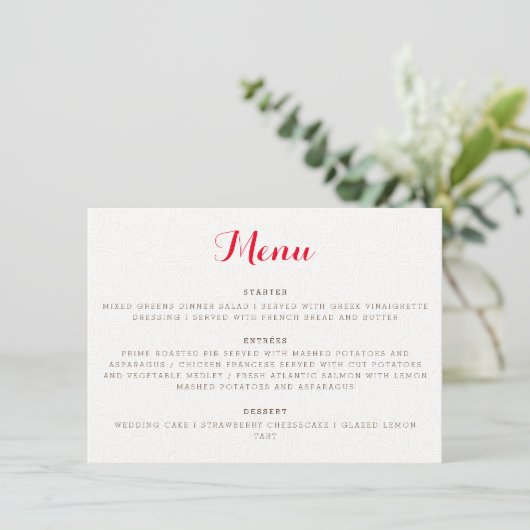 Menu Mariage de feuillage de Fleur sauvage Boho violet  (Debout devant)