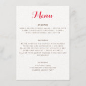 Menu Mariage de feuillage de Fleur sauvage Boho violet  (Devant)