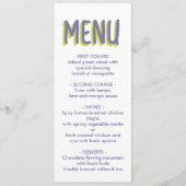 Menu Mariage de fleurs (Devant)