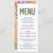 Menu Mariage de fleurs (Devant / Derrière)