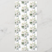 Menu Mariage de fleurs blanches (Dos)