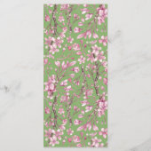 Menu Mariage de fleurs de cerisier rose (Dos)