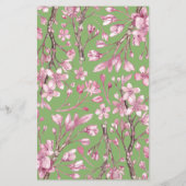 Menu Mariage de fleurs de cerisier rose (Dos)