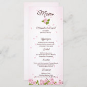 Menu Mariage de fleurs de cerisier rose Sakura japonais (Devant / Derrière)