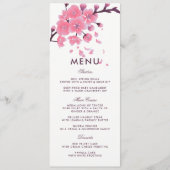 Menu Mariage de fleurs de cerisier Sakura (Devant)