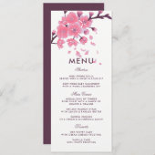 Menu Mariage de fleurs de cerisier Sakura (Devant / Derrière)