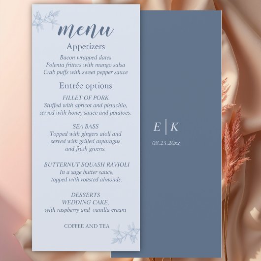 Menu Mariage de fleurs intemporel