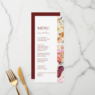 Menu MARIAGE de fleurs magnifiques