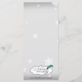 Menu Mariage de flocons de neige blanc et argenté (Dos)