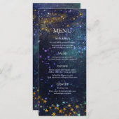 Menu Mariage de Galaxie céleste de la nuit étoilée (Devant / Derrière)
