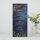 Menu Mariage de Galaxie céleste de la nuit étoilée (Debout devant)