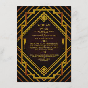 Menu Mariage de Gatsby Gold 2020