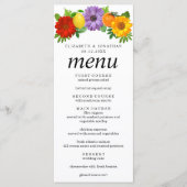 Menu Mariage de jardin floral de agrumes (Devant)